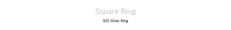 Square Ring925 Silver Ring